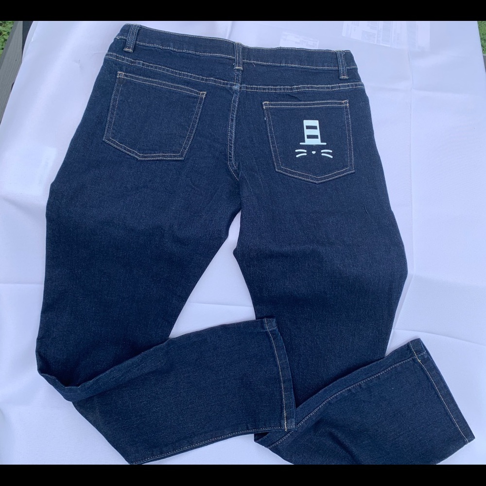 Straight Leg Jeans with Cat in the Hat